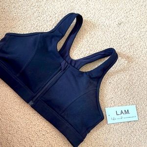 Zip up sports bra